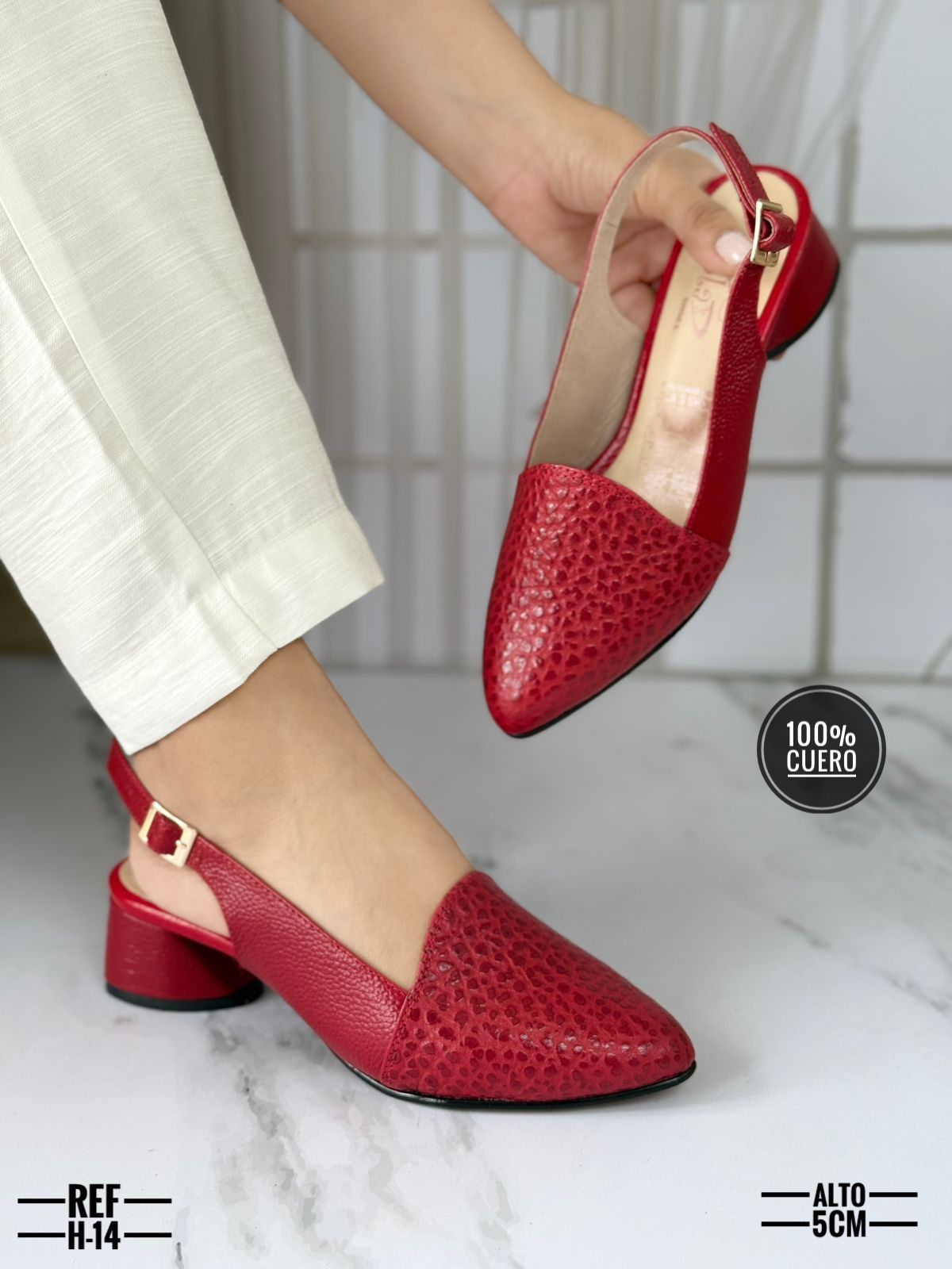 Tacones en cuero para dama Ivanna