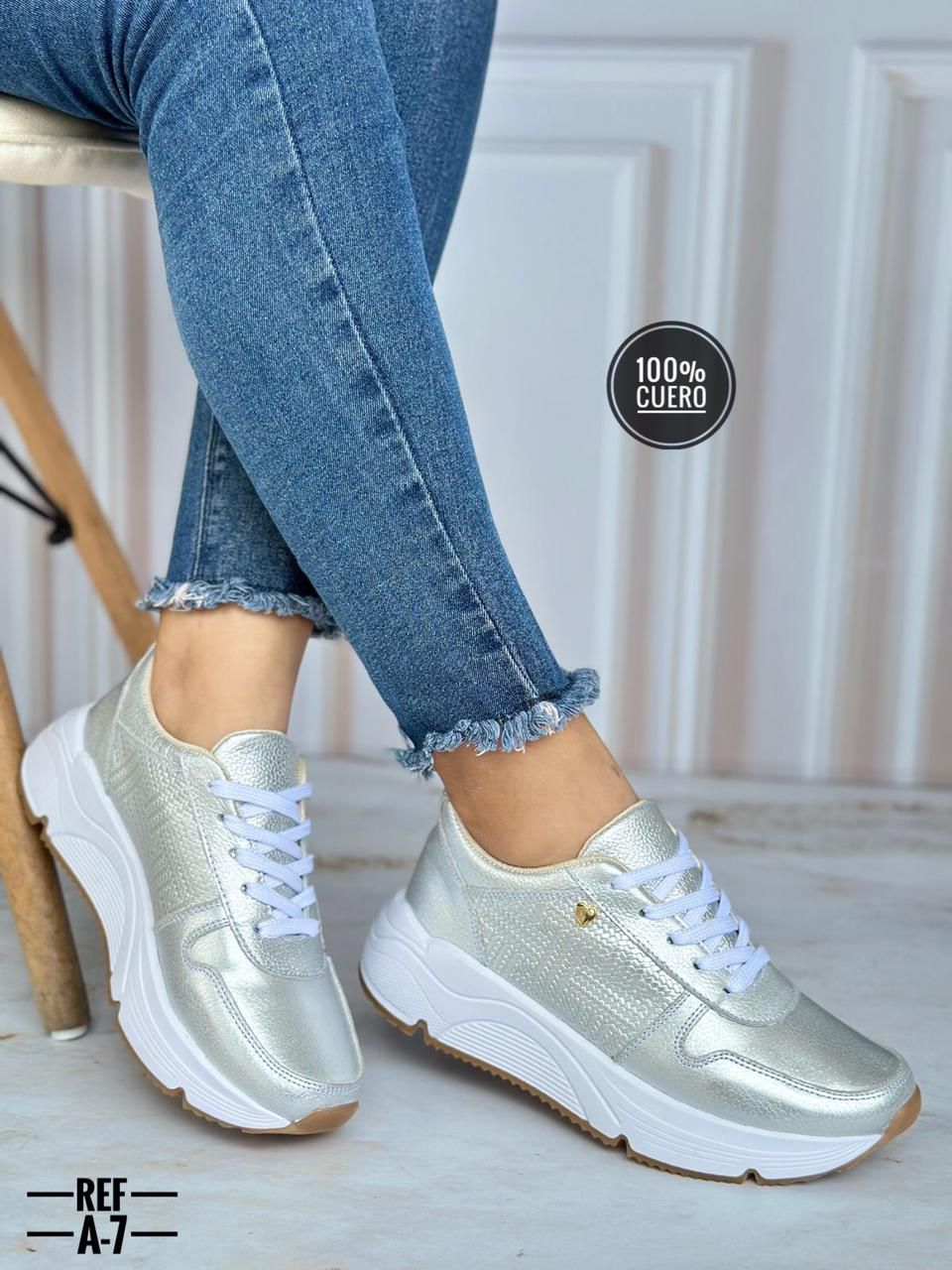 Tenis en cuero para dama Maratón